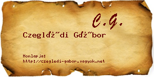 Czeglédi Gábor névjegykártya